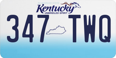 KY license plate 347TWQ