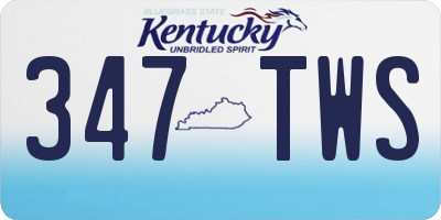 KY license plate 347TWS