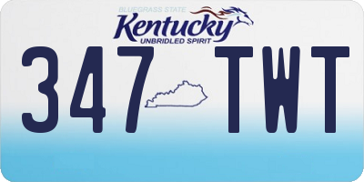 KY license plate 347TWT