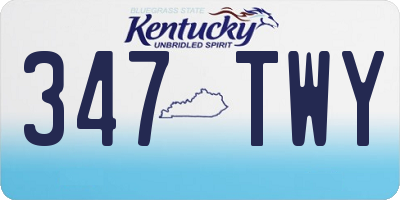 KY license plate 347TWY