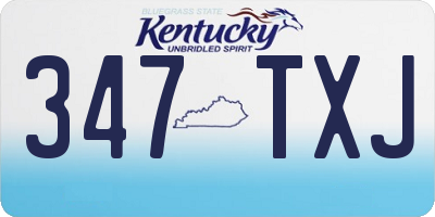 KY license plate 347TXJ