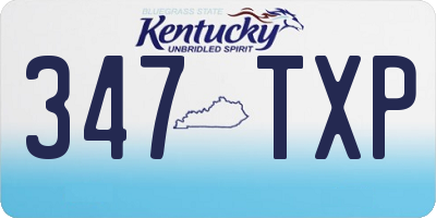 KY license plate 347TXP