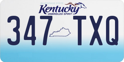 KY license plate 347TXQ