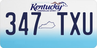 KY license plate 347TXU