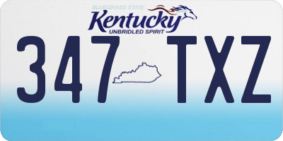 KY license plate 347TXZ