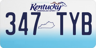 KY license plate 347TYB