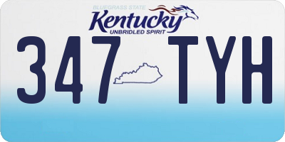 KY license plate 347TYH