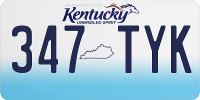 KY license plate 347TYK