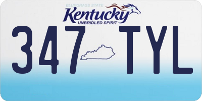 KY license plate 347TYL