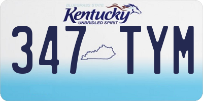 KY license plate 347TYM