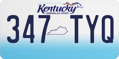 KY license plate 347TYQ