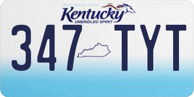 KY license plate 347TYT
