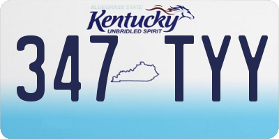 KY license plate 347TYY