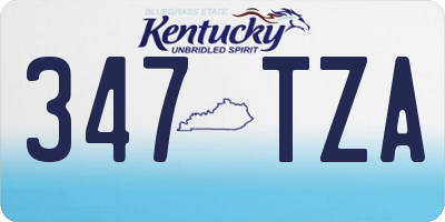 KY license plate 347TZA