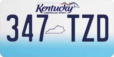 KY license plate 347TZD
