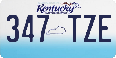 KY license plate 347TZE