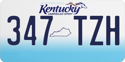 KY license plate 347TZH