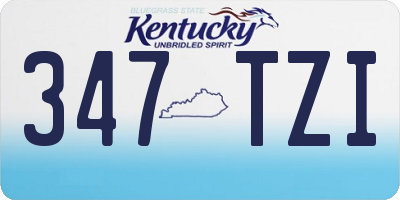 KY license plate 347TZI
