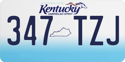 KY license plate 347TZJ