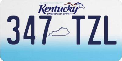 KY license plate 347TZL