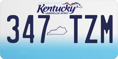 KY license plate 347TZM