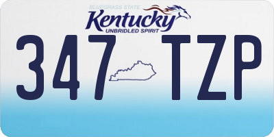 KY license plate 347TZP