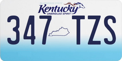 KY license plate 347TZS
