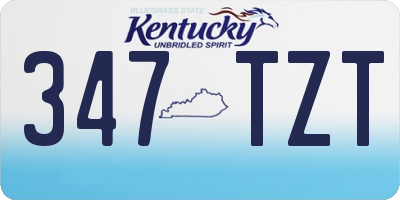 KY license plate 347TZT