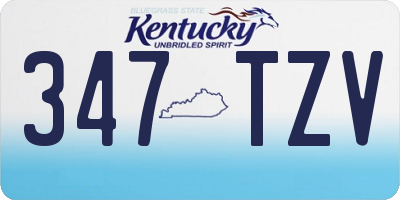 KY license plate 347TZV