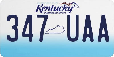 KY license plate 347UAA