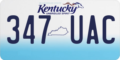 KY license plate 347UAC