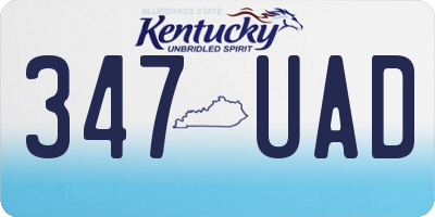 KY license plate 347UAD