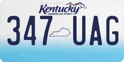 KY license plate 347UAG