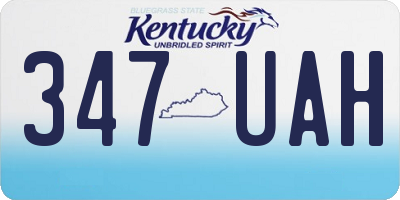 KY license plate 347UAH