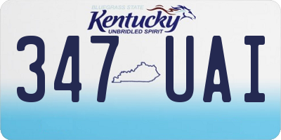 KY license plate 347UAI