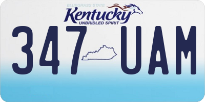 KY license plate 347UAM
