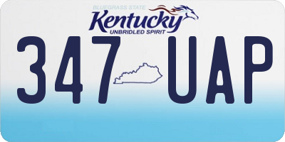 KY license plate 347UAP