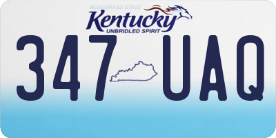 KY license plate 347UAQ