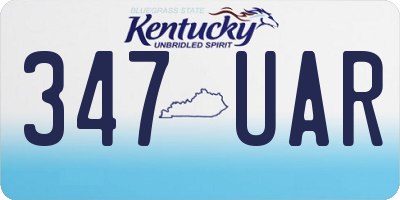 KY license plate 347UAR