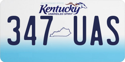 KY license plate 347UAS