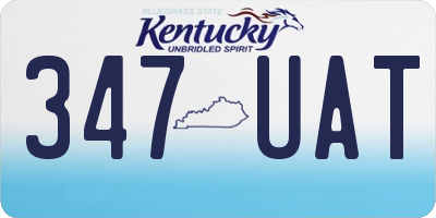 KY license plate 347UAT