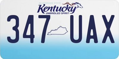 KY license plate 347UAX