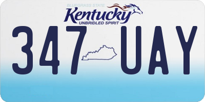 KY license plate 347UAY