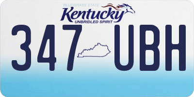 KY license plate 347UBH
