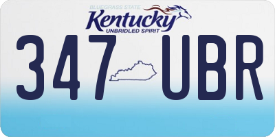 KY license plate 347UBR