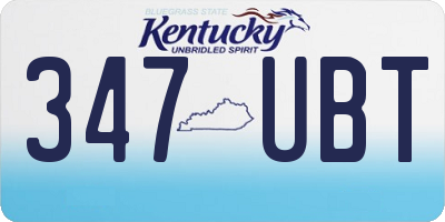 KY license plate 347UBT