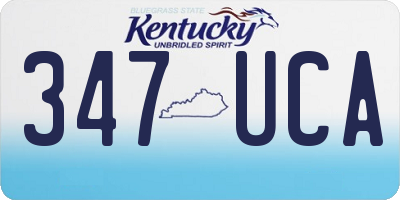 KY license plate 347UCA