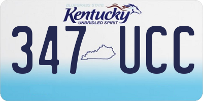 KY license plate 347UCC