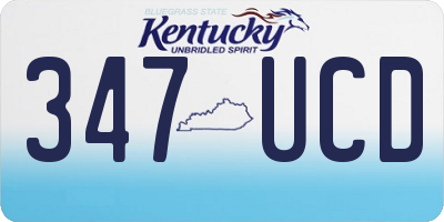 KY license plate 347UCD