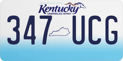 KY license plate 347UCG